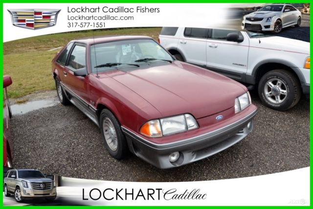 1990 Red Ford Mustang Hatchback