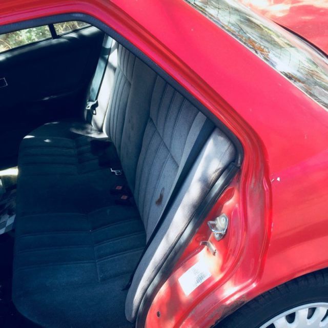 1990 Red Honda Civic Sedan