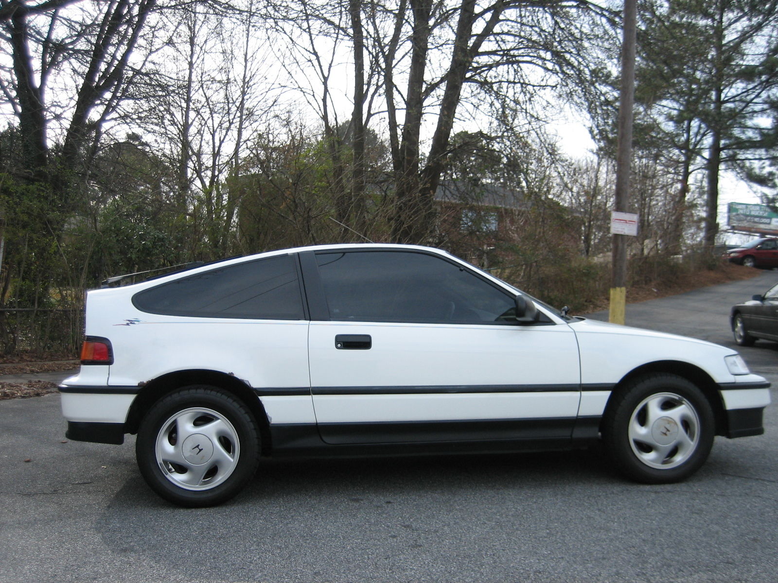 1990 White Honda CRX Hatchback