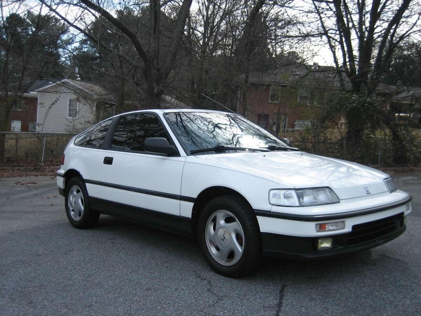 1990 White Honda CRX Hatchback