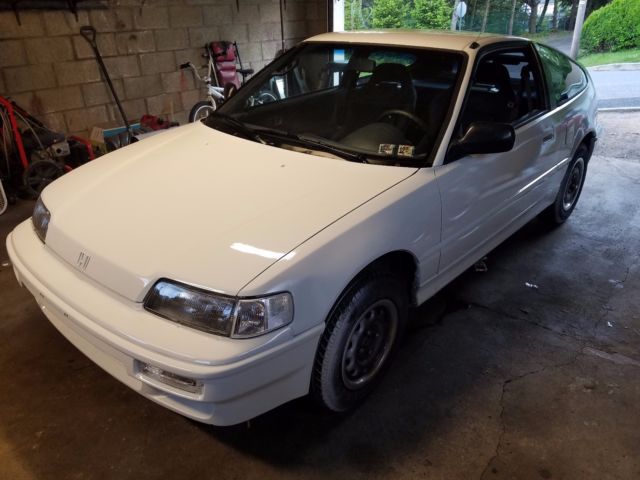 1990 White Honda CRX Hatchback