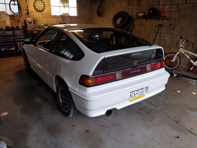1990 White Honda CRX Hatchback