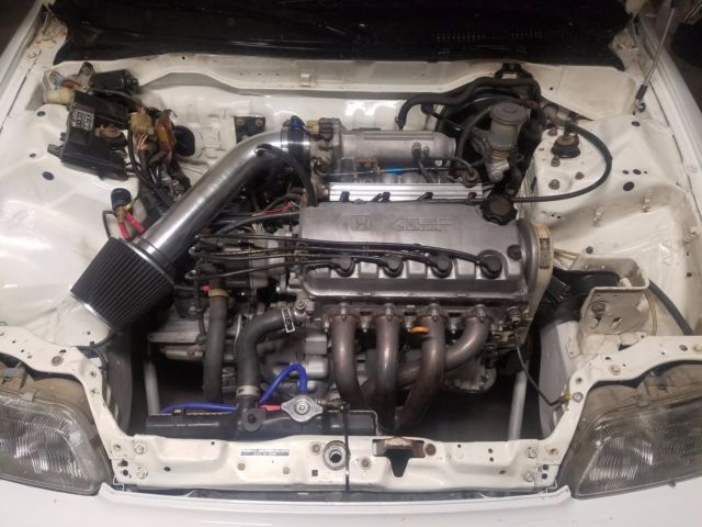 1990 White Honda CRX Hatchback