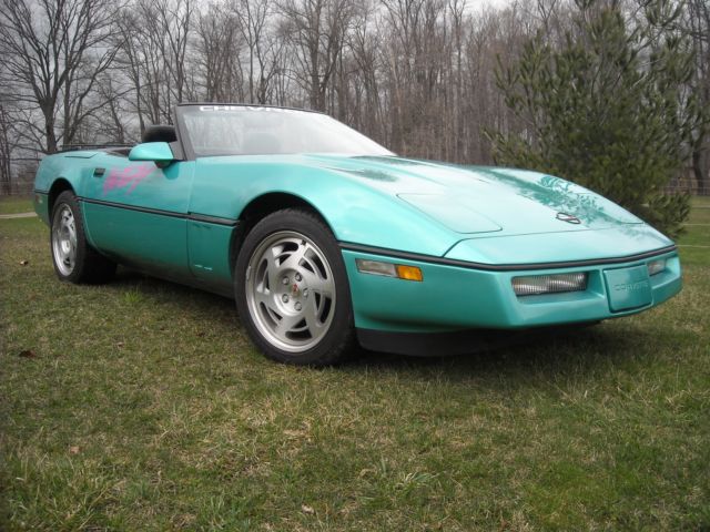 1990 Turquoise Metallic Chevrolet Corvette Convertible