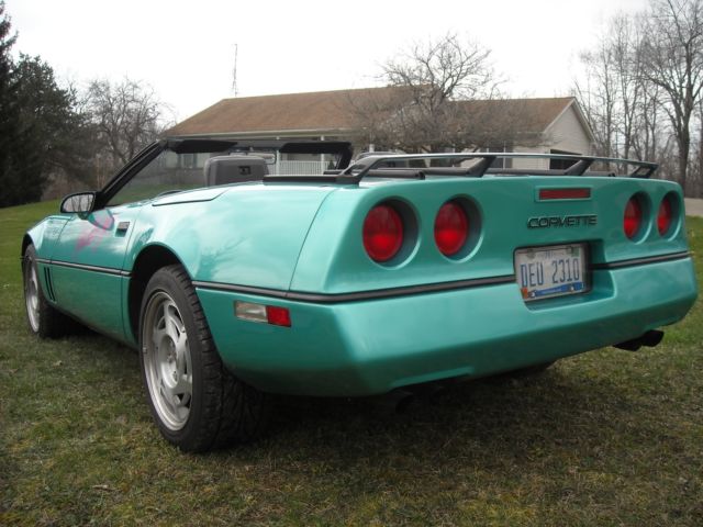 1990 Turquoise Metallic Chevrolet Corvette Convertible