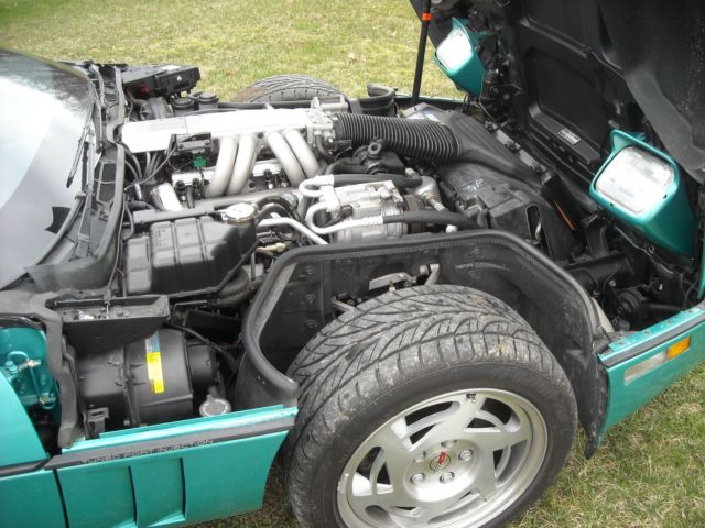 1990 Turquoise Metallic Chevrolet Corvette Convertible