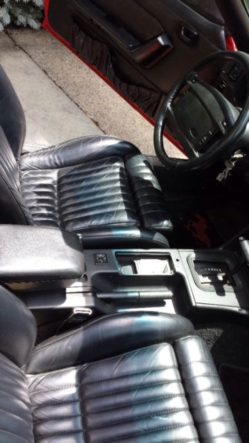 1990 Red Ford Mustang Convertible