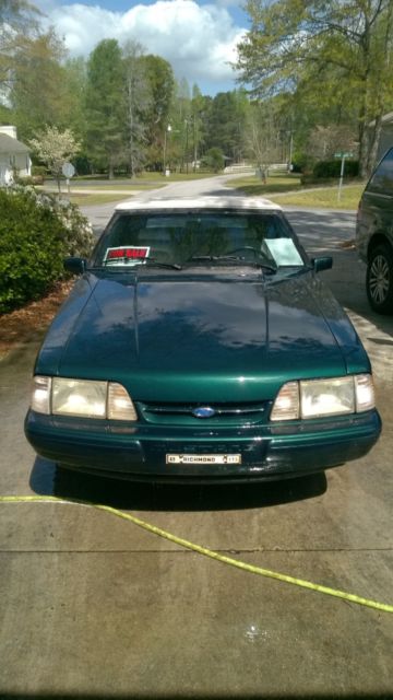 1990 Green Ford Mustang Convertible