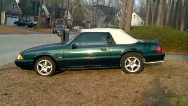1990 Green Ford Mustang Convertible