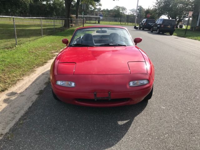 1990 Red Mazda MX-5 Miata Convertible