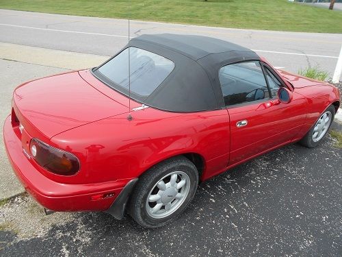 1990 Red Mazda MX-5 Miata Convertible