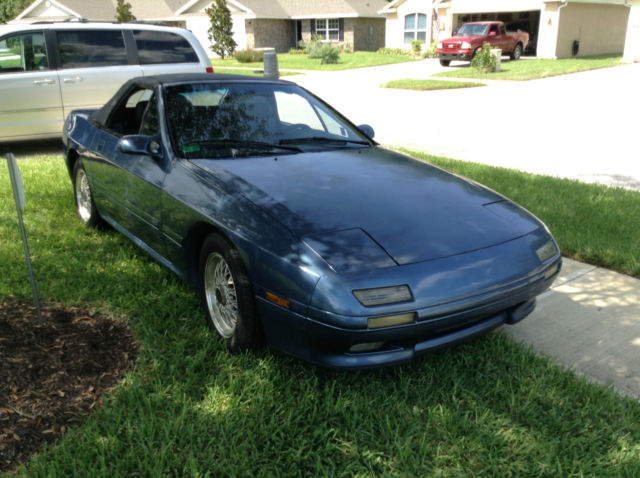 1990 Blue Mazda RX-7 Convertible