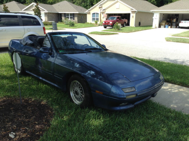 1990 Blue Mazda RX-7 Convertible