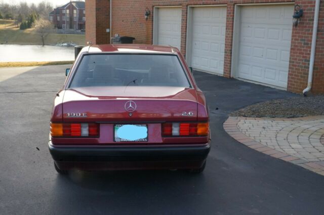 1990 Garnet Red Metallic Mercedes-Benz 190-Series Sedan