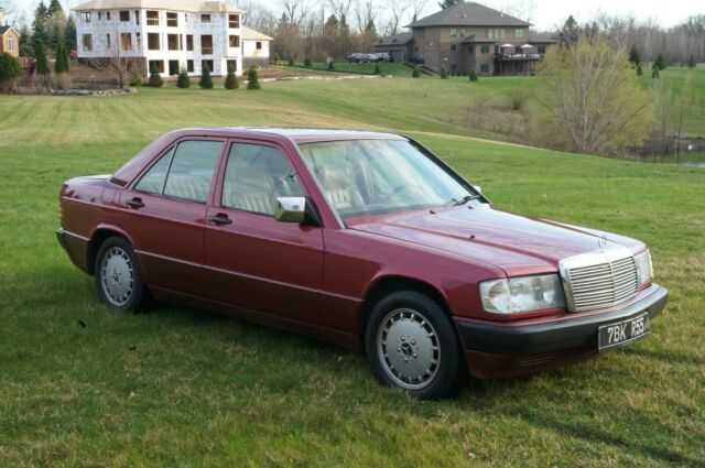 1990 Garnet Red Metallic Mercedes-Benz 190-Series Sedan