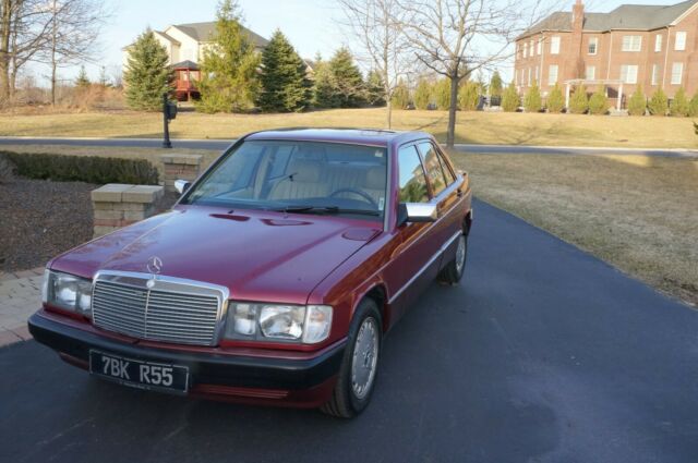 1990 Garnet Red Metallic Mercedes-Benz 190-Series Sedan