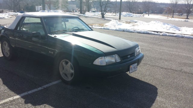 1990 Green Ford Mustang Convertible