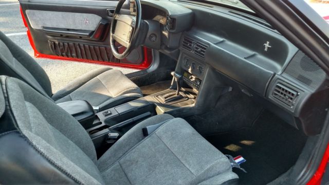 1990 Red Ford Mustang Convertible
