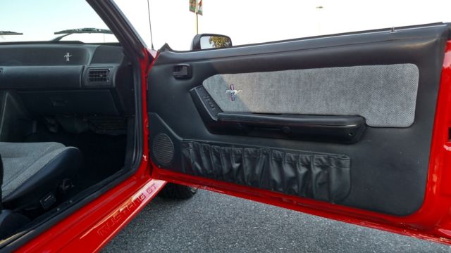 1990 Red Ford Mustang Convertible