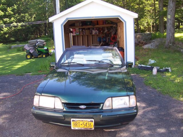 1990 Green Ford Mustang Convertible
