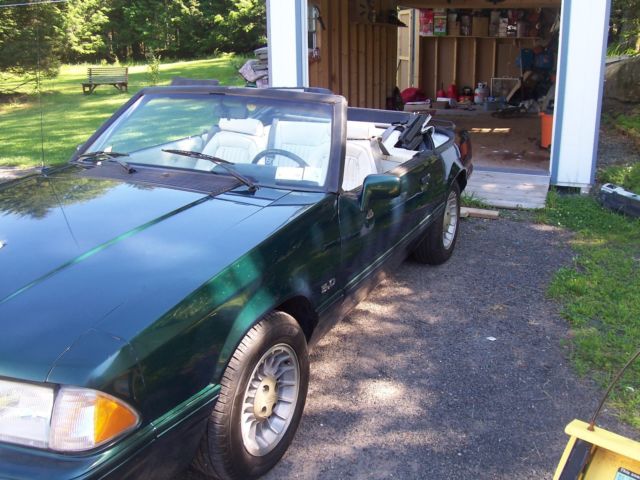 1990 Green Ford Mustang Convertible