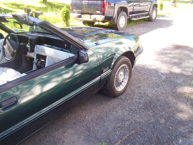1990 Green Ford Mustang Convertible