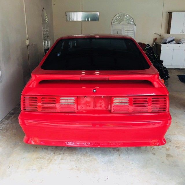 1990 Red Ford Mustang