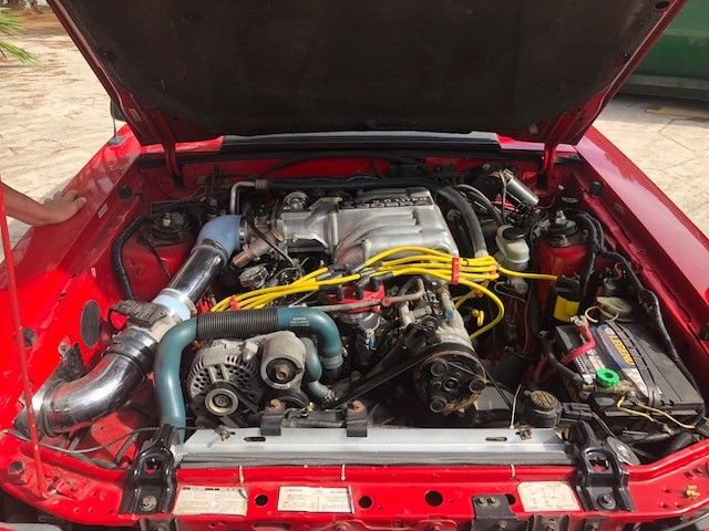 1990 Red Ford Mustang