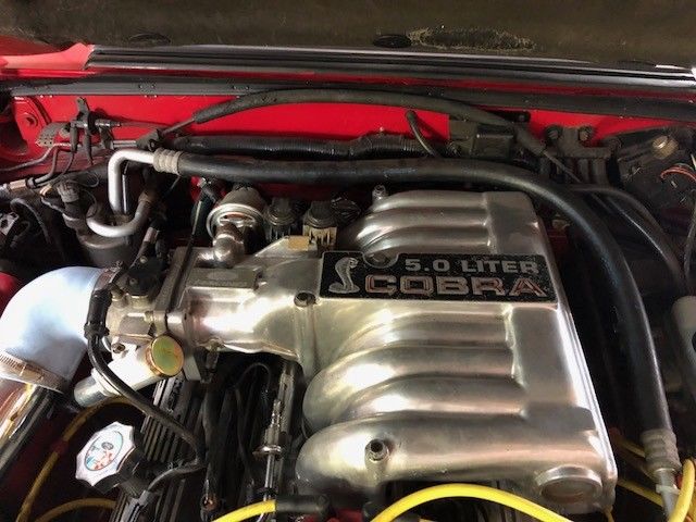 1990 Red Ford Mustang