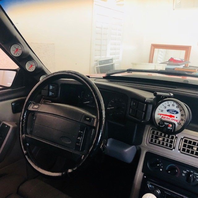 1990 Red Ford Mustang