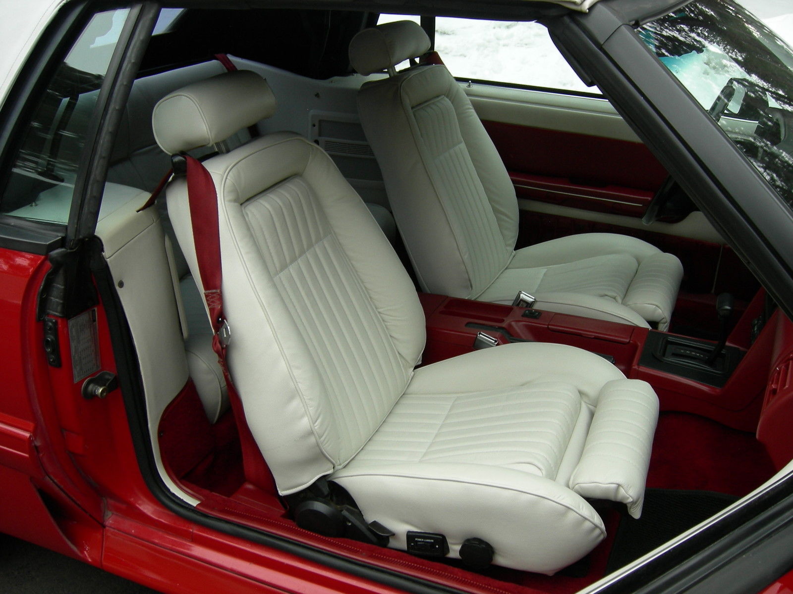 1990 Red Ford Mustang Convertible