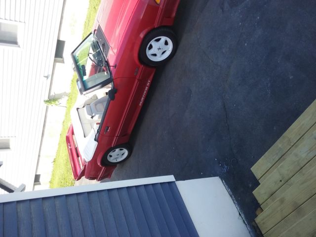 1990 Red Ford Mustang Convertible