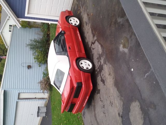 1990 Red Ford Mustang Convertible