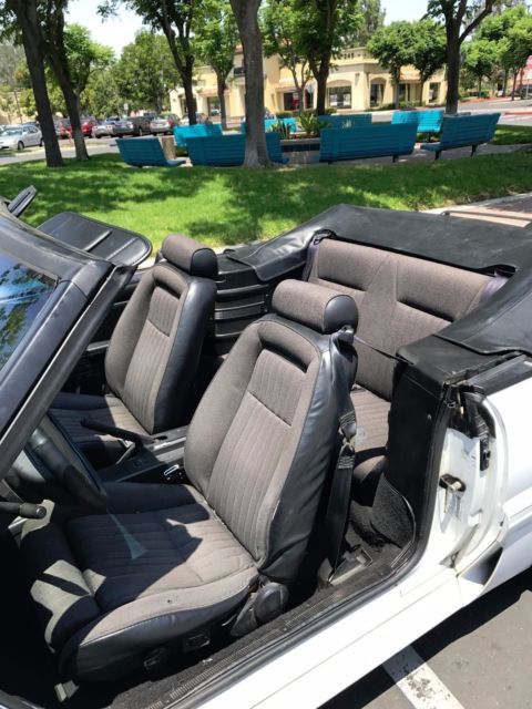 1990 White Ford Mustang Convertible