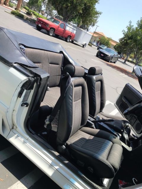 1990 White Ford Mustang Convertible