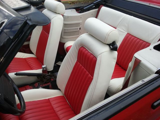 1990 Red Ford Mustang Convertible
