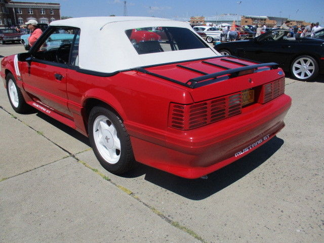 1990 Red Ford Mustang Convertible