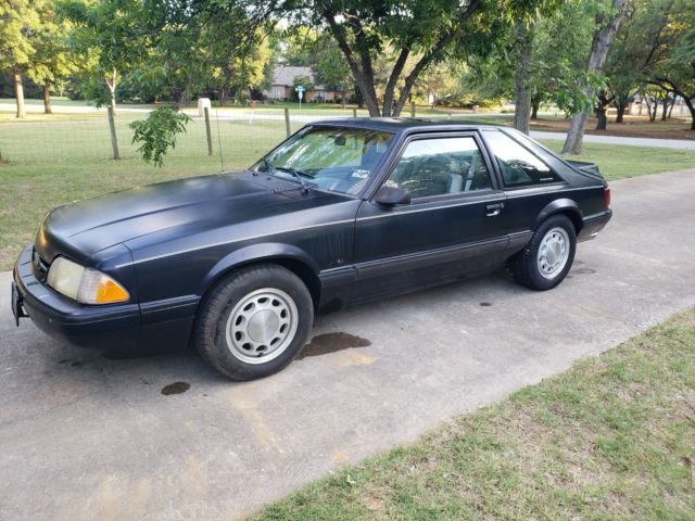 1990 Blue Ford Mustang Hatchback