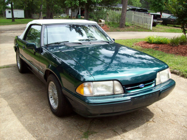 1990 Green Ford Mustang Convertible