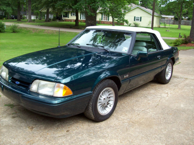1990 Green Ford Mustang Convertible