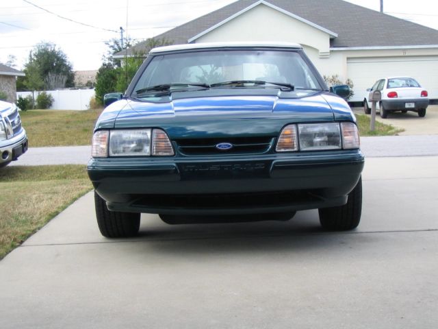 1990 Green Ford Mustang Convertible