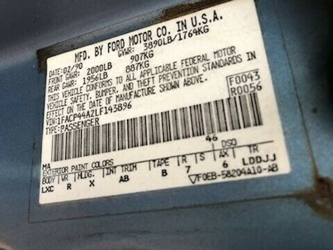 1990 Blue Ford Mustang Coupe