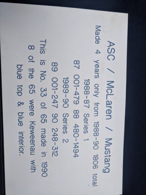 1990 White Ford Mustang Convertible