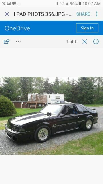 1990 Black Ford Mustang Coupe