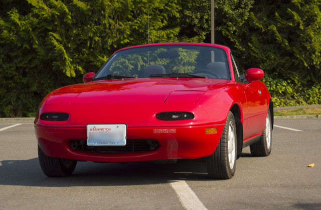 1990 Red Mazda MX-5 Miata Convertible