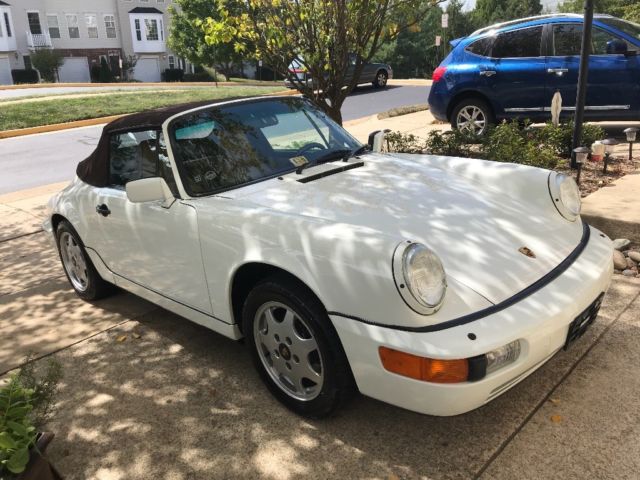 1990 White Porsche 911 Convertible