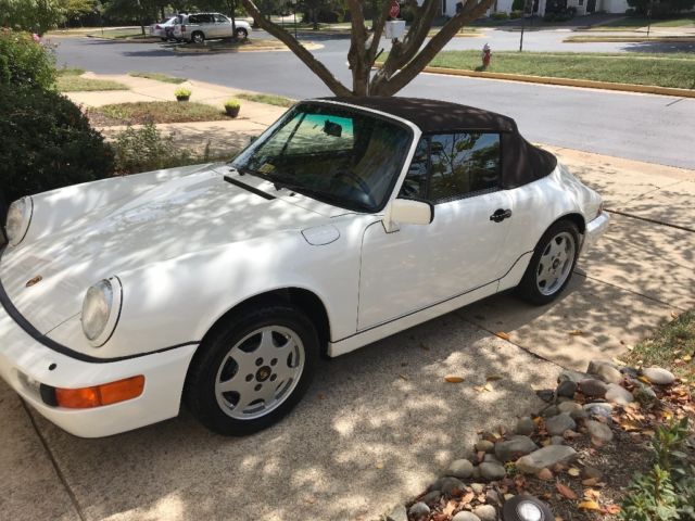 1990 White Porsche 911 Convertible