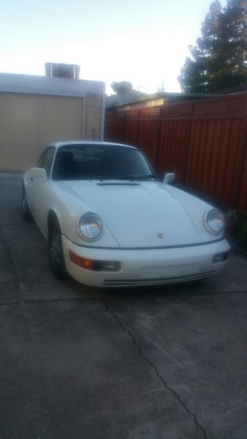 1990 White Porsche 911 Coupe