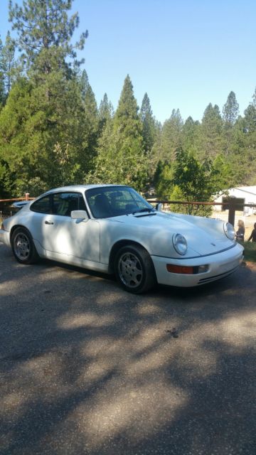 1990 White Porsche 911 Coupe