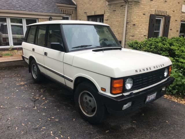 1990 White Land Rover Range Rover SUV